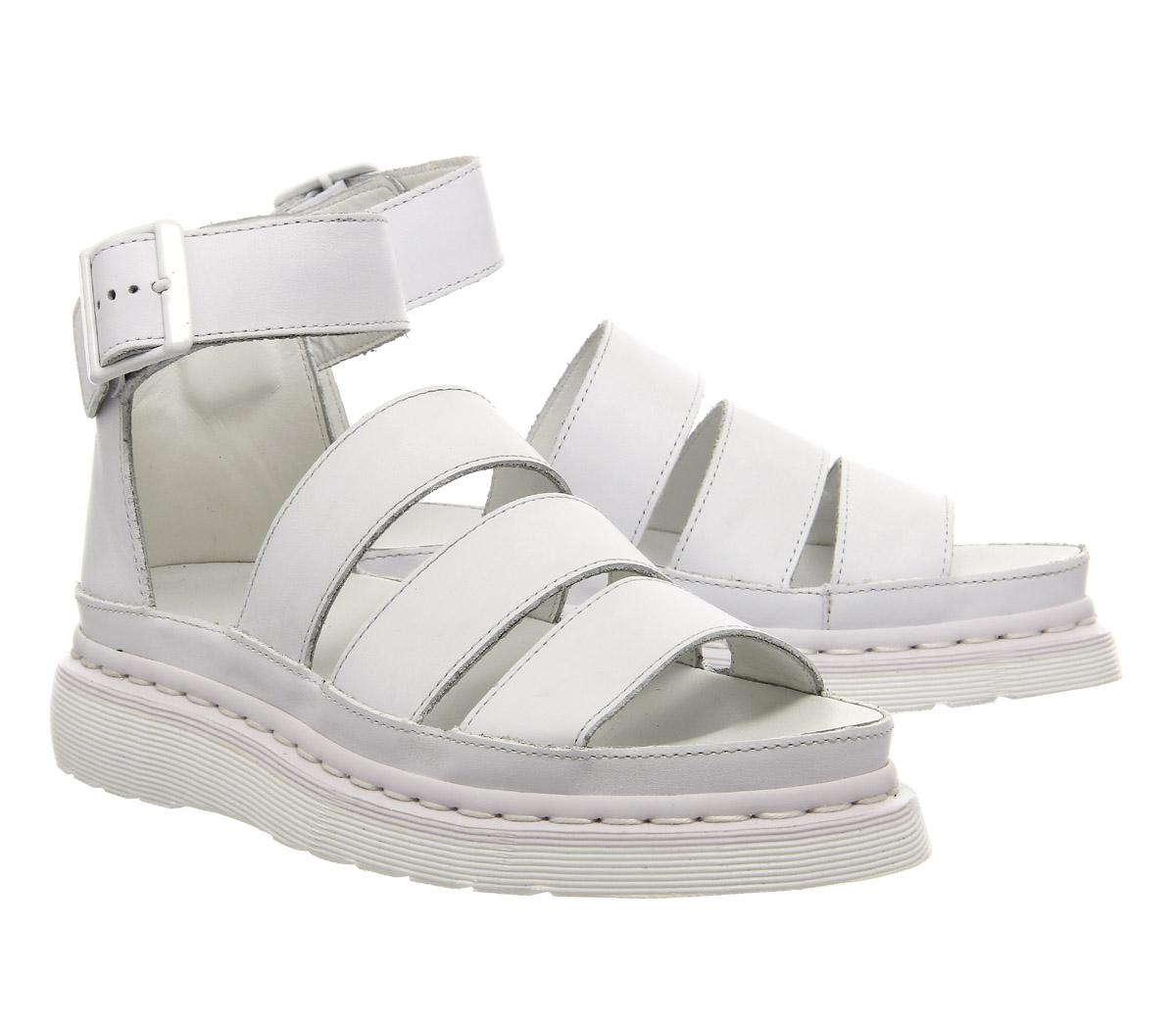 dr martens olson sandals white