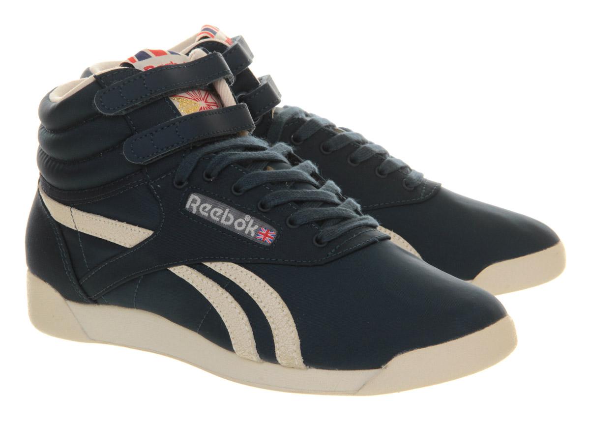 Reebok Freestyle Hi in Navy (Blue) Lyst