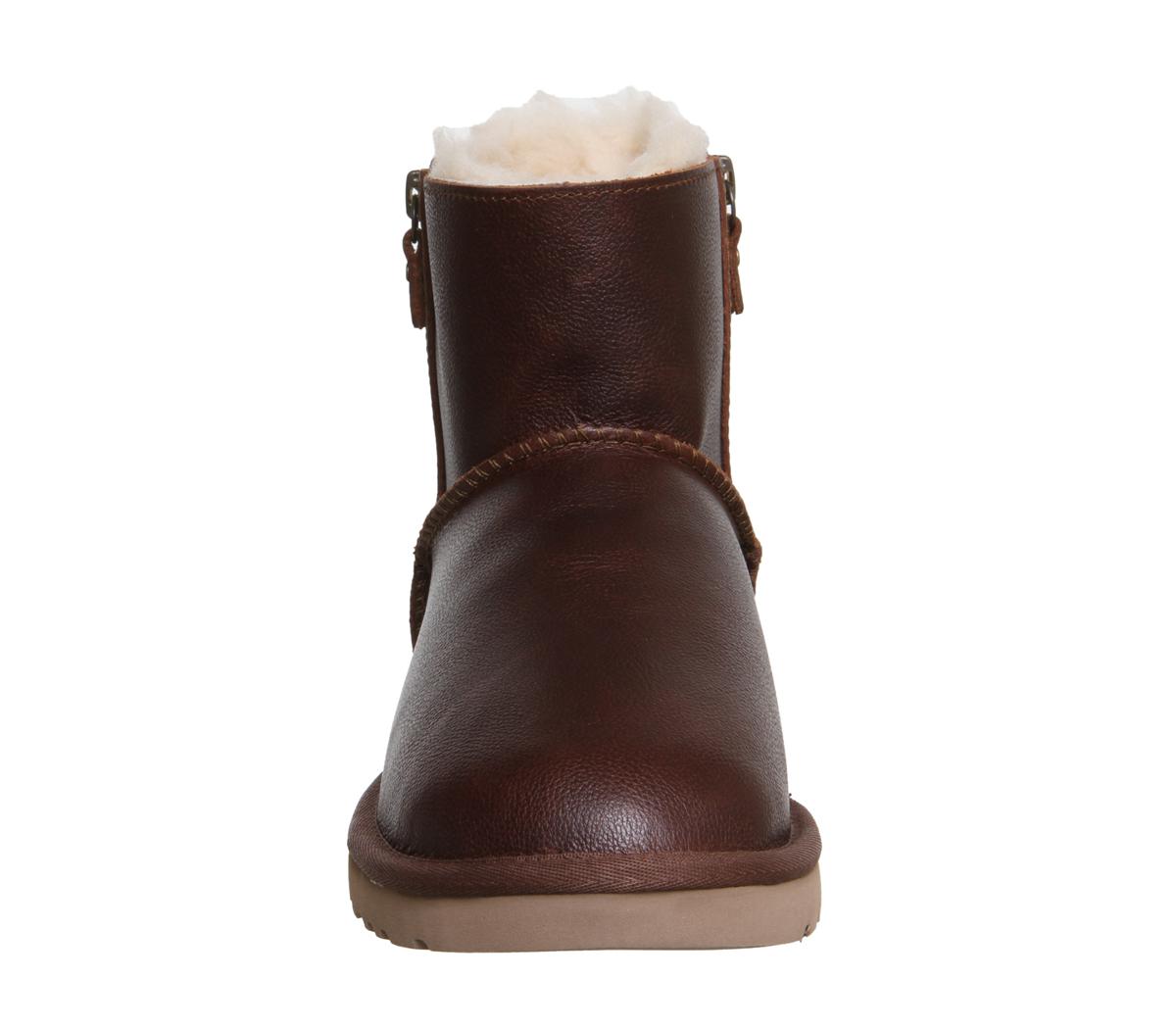 ugg mini double zip chestnut