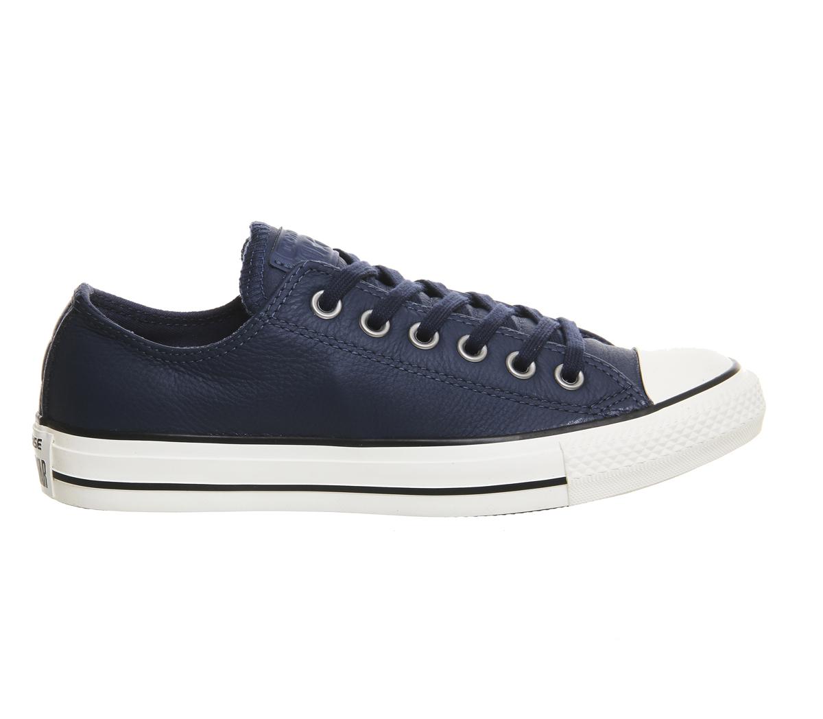 all star leather blue