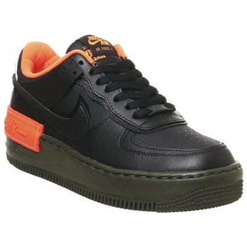 Nike Leather Air Force 1 Shadow Trainers in Black | Lyst