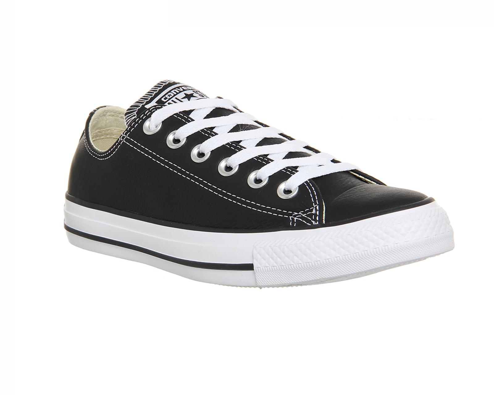 converse all star black and white leather