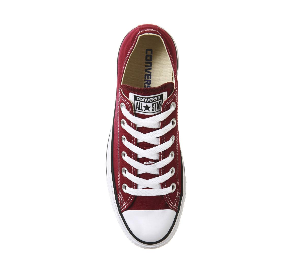 converse all star low maroon canvas