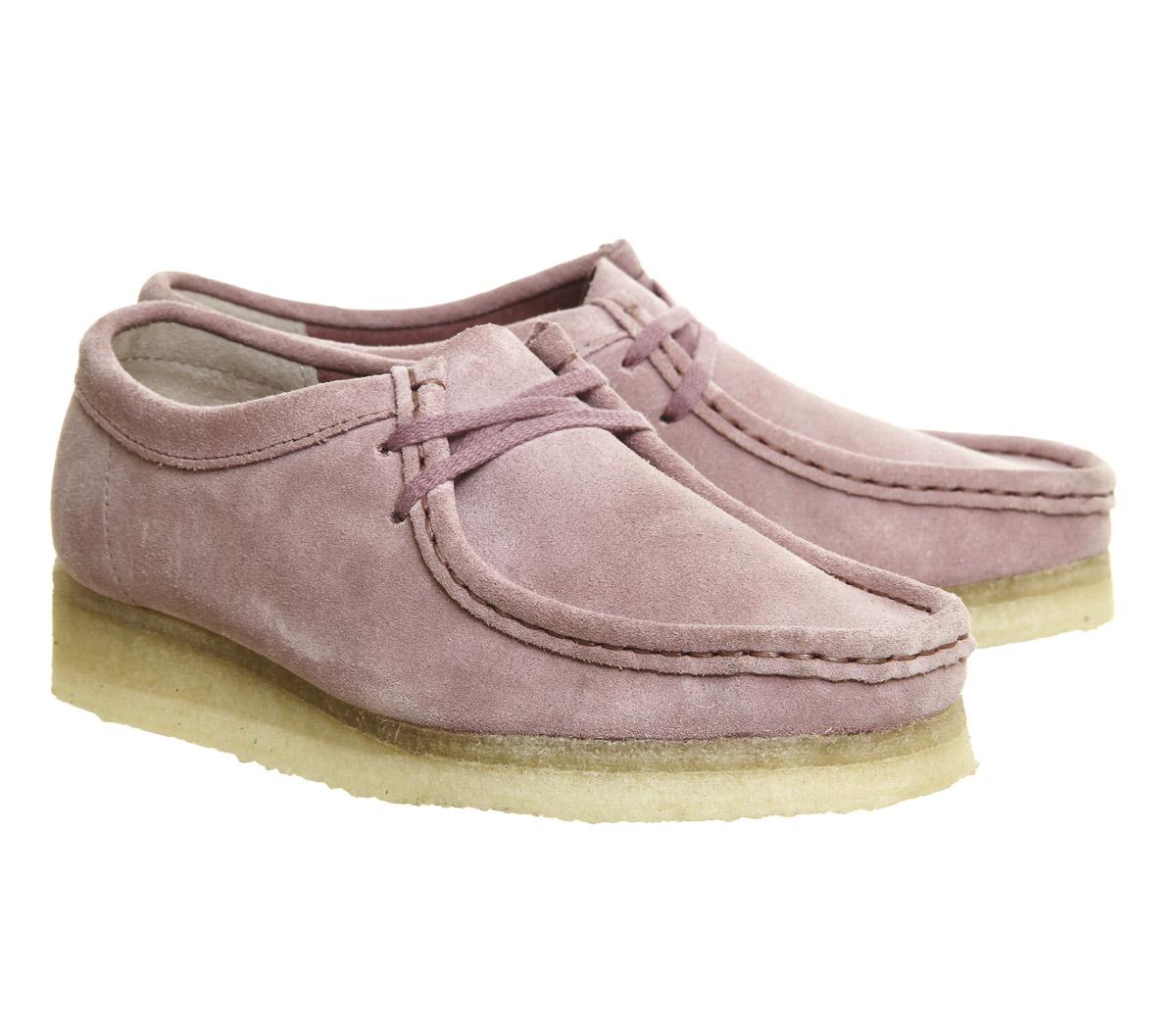 clarks wallabees womens pink
