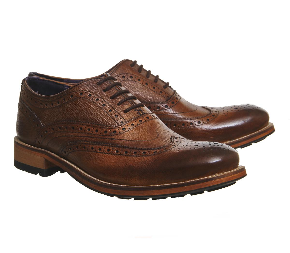 Brown Ted Baker Guri Tan Ted Baker Men's Guri Leather Brogues Tan