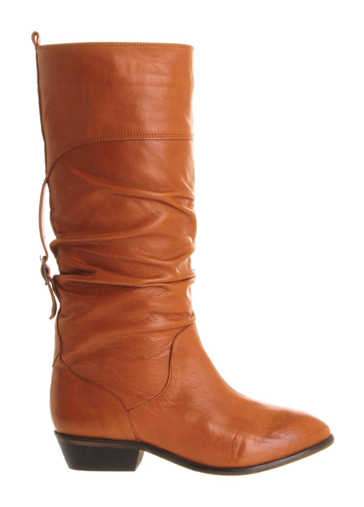 tan slouch flat boots