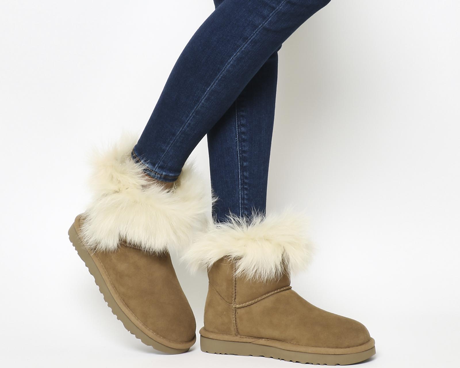 ugg boots with fur cuff