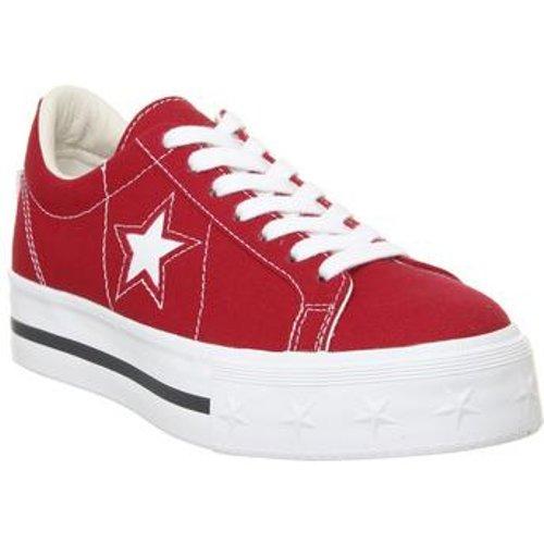 one star platform canvas star low top