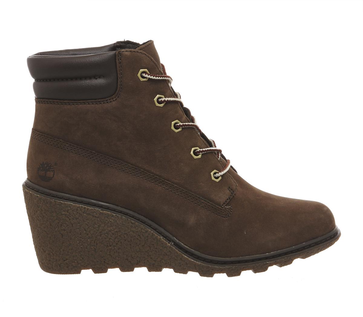 Timberland Leather Amston 6 Inch Wedge Ankle Boots in Brown - Lyst