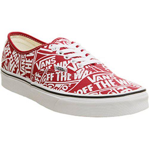 vans authentic full red