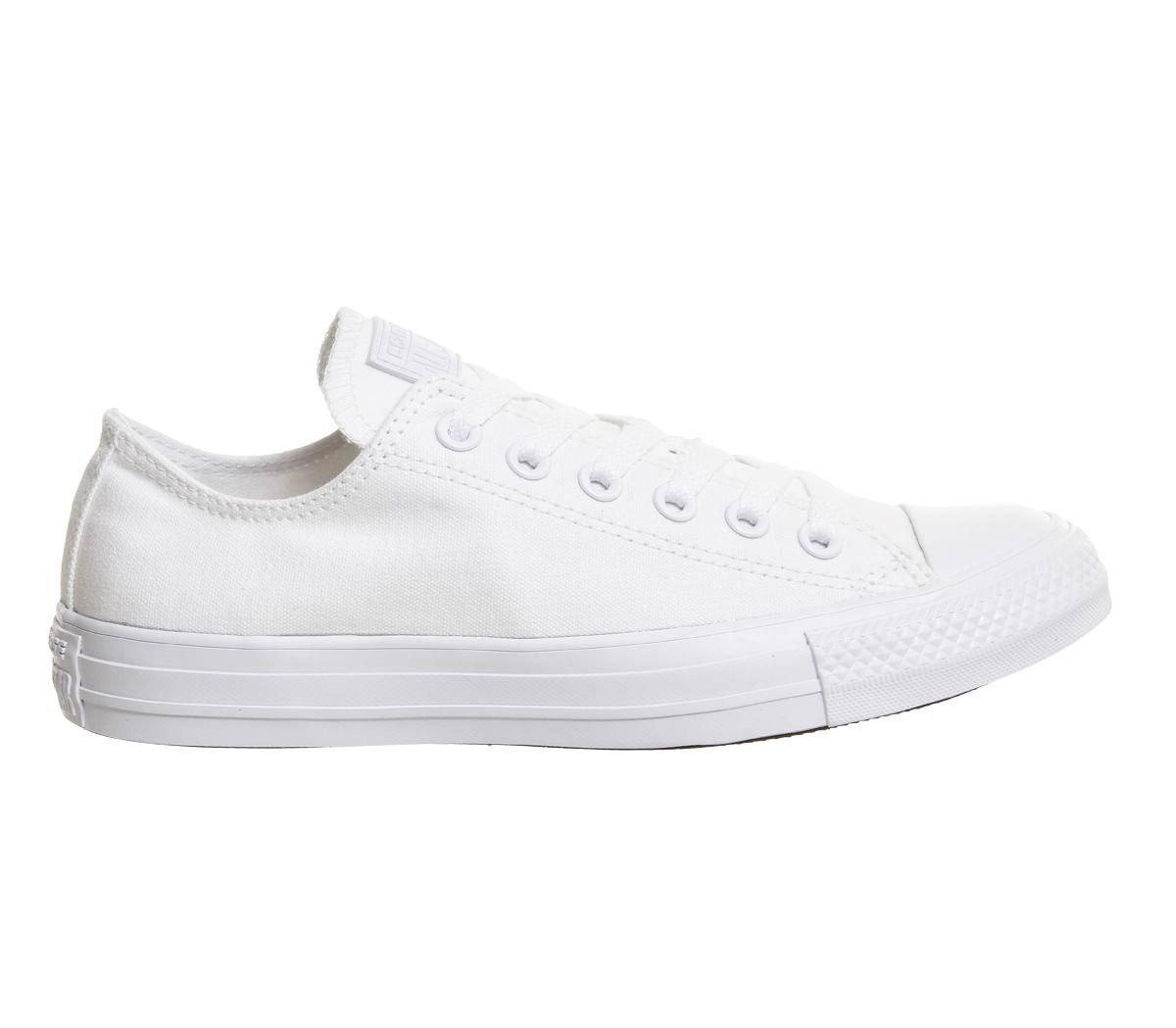 all star low white canvas