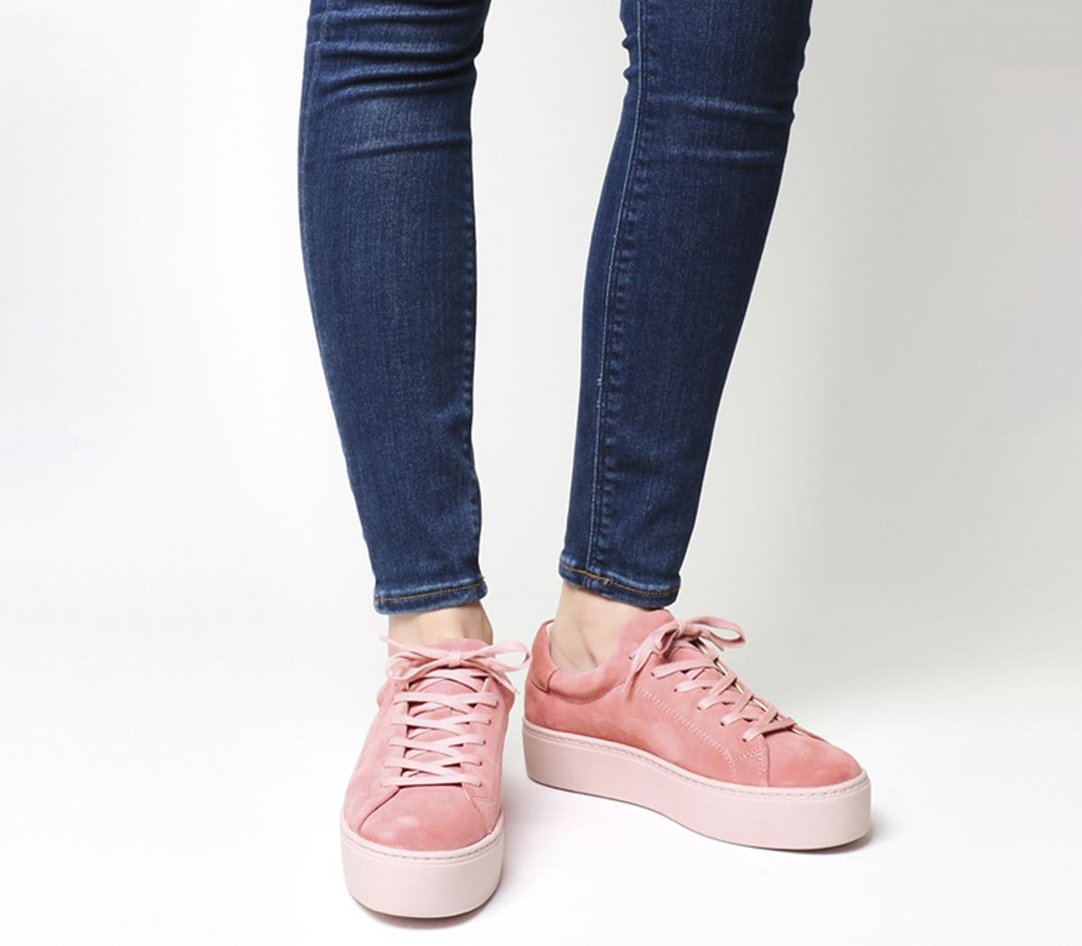 Vagabond Suede Jessie Sneakers in Pink 