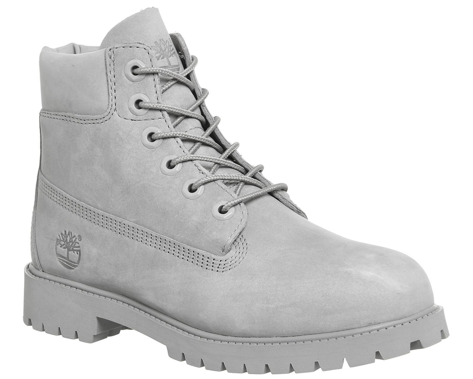 grey timberlands junior