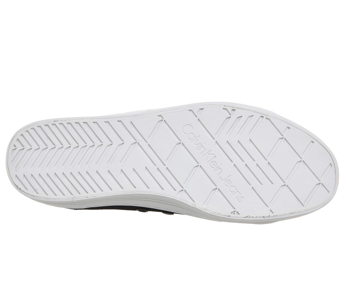 calvin klein zolah flatform trainers white canvas