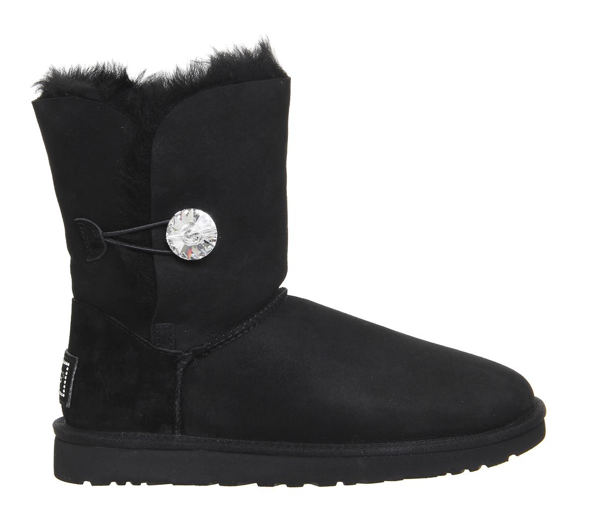 UGG Bailey Button Bling Boots in Black - Lyst