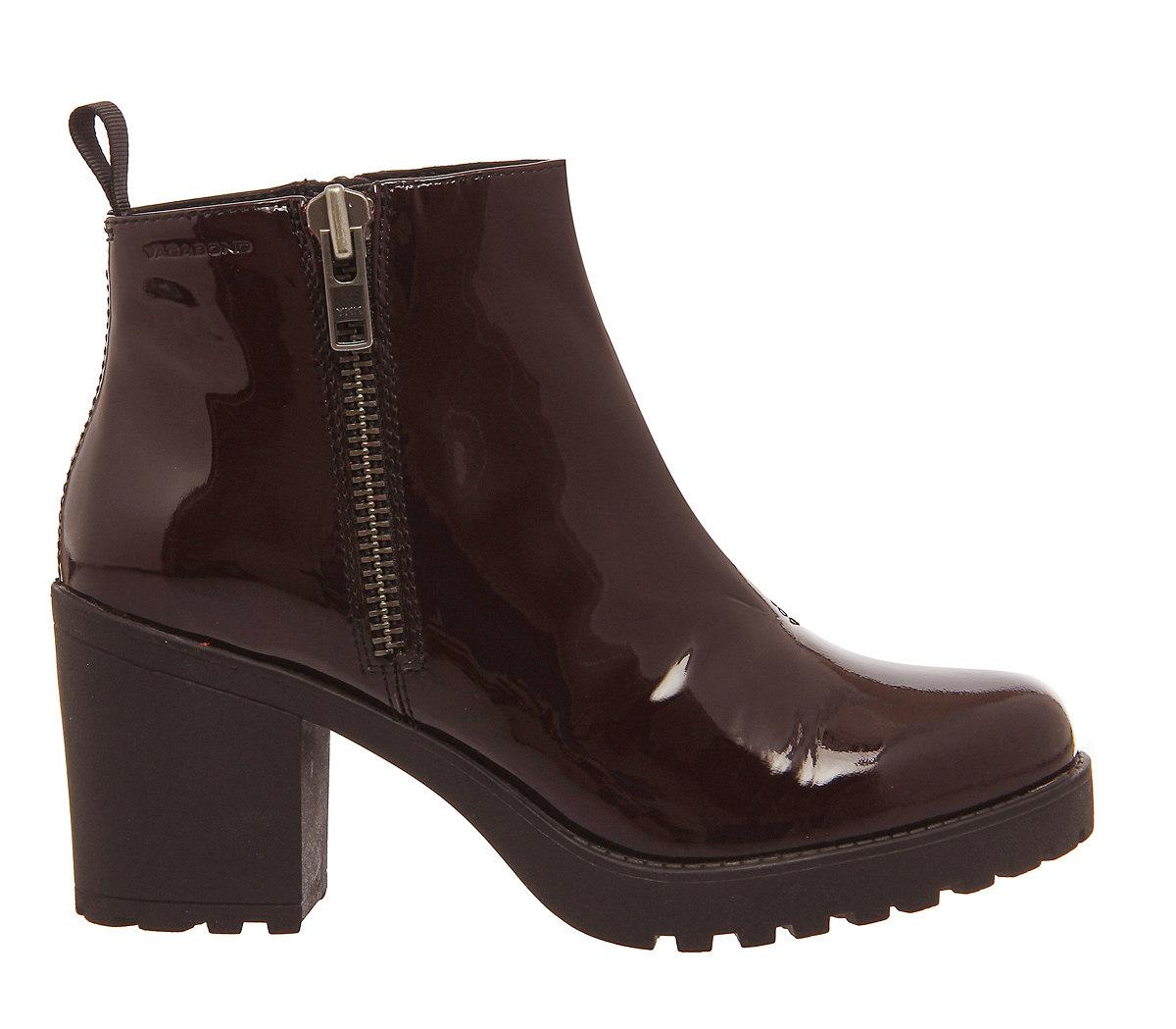 Vagabond Leather Side Boots in Bordeaux - Lyst