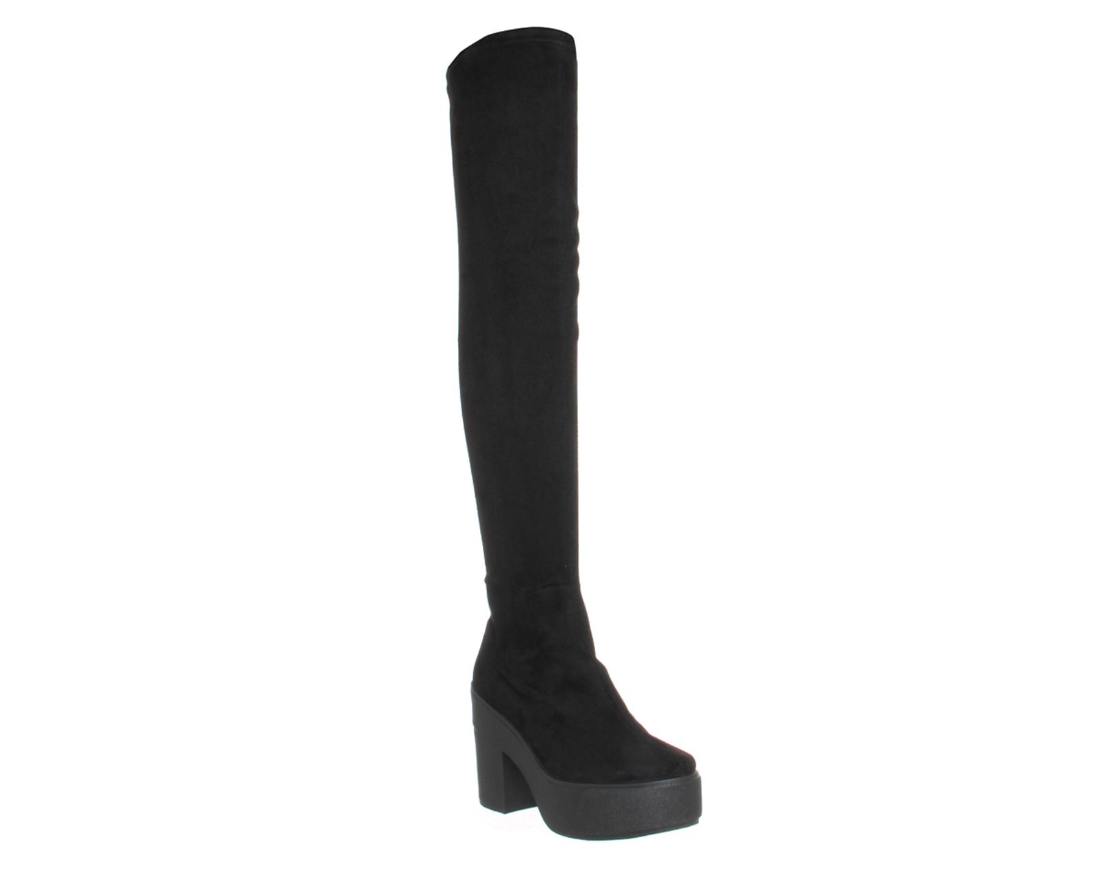 Lyst - Office Naughty Stretch Thigh High Boots in Black
