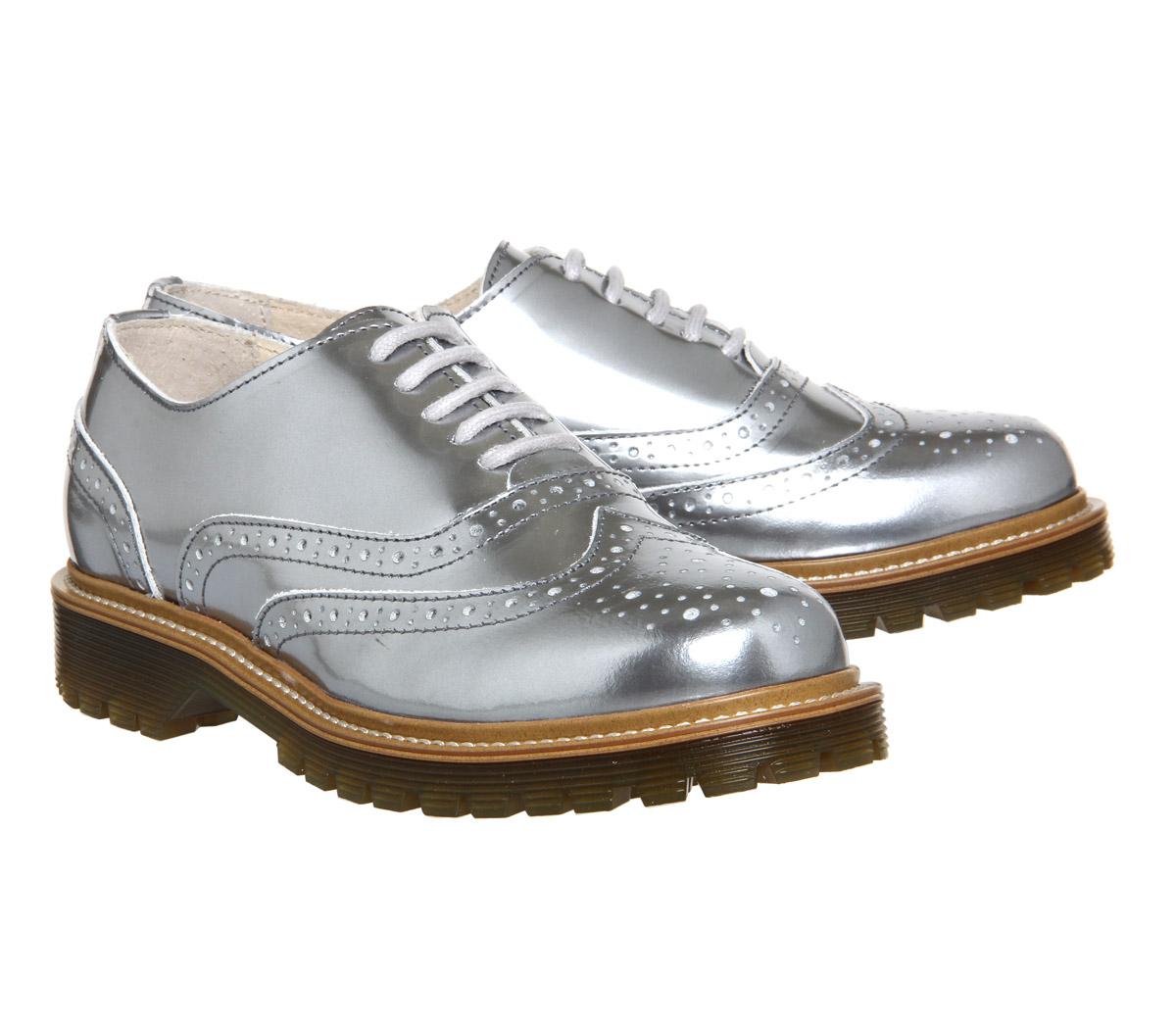 Lyst Office Vendetta Cleated Brogues In Metallic Gallery