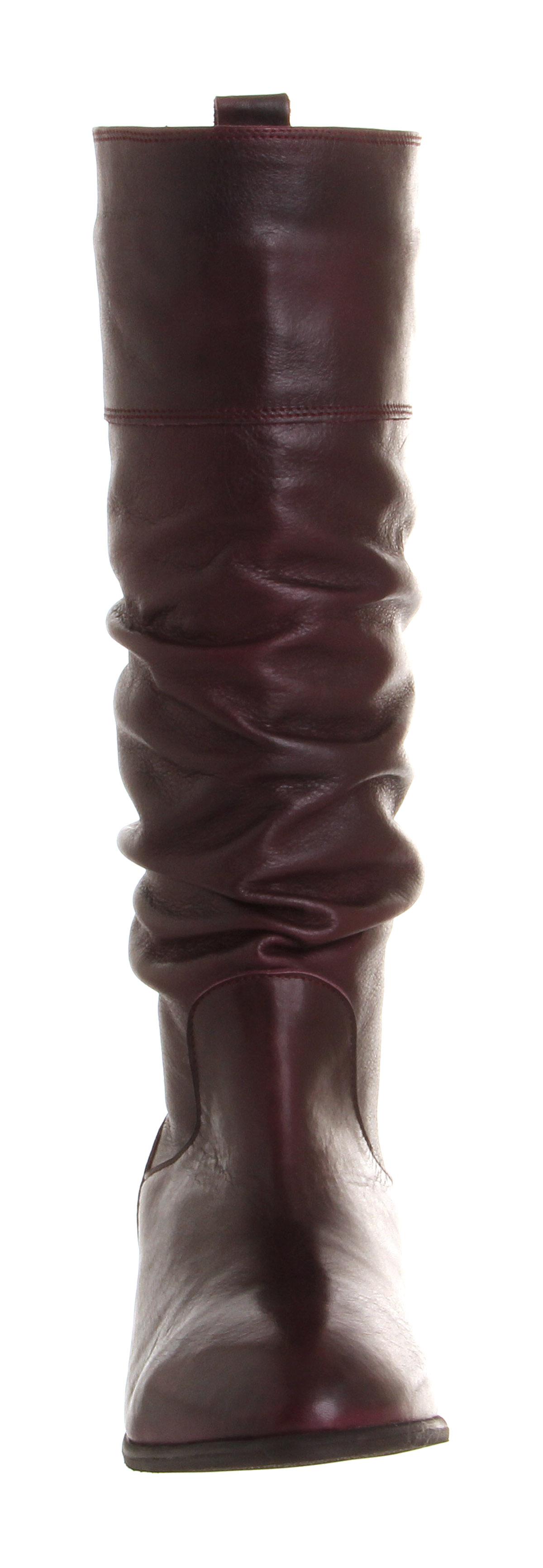 burgundy slouch boots