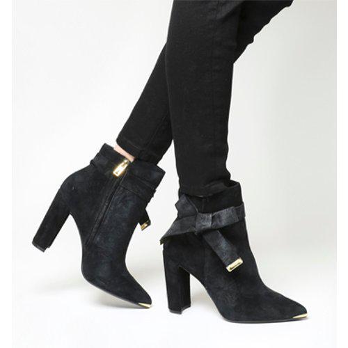Ted Baker Suede Sailly Bow Ankle Boots in Black - Lyst