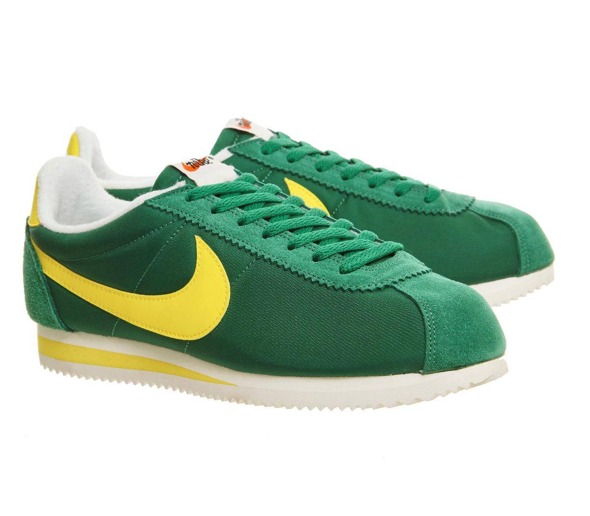 Nike Synthetic Cortez Nylon Trainers in Green for Men - Lyst
