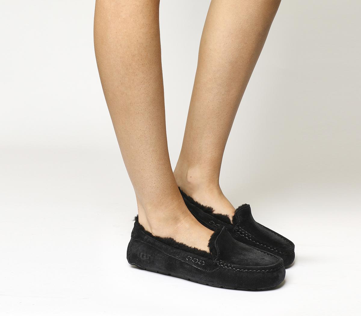 ugg ansley slippers black