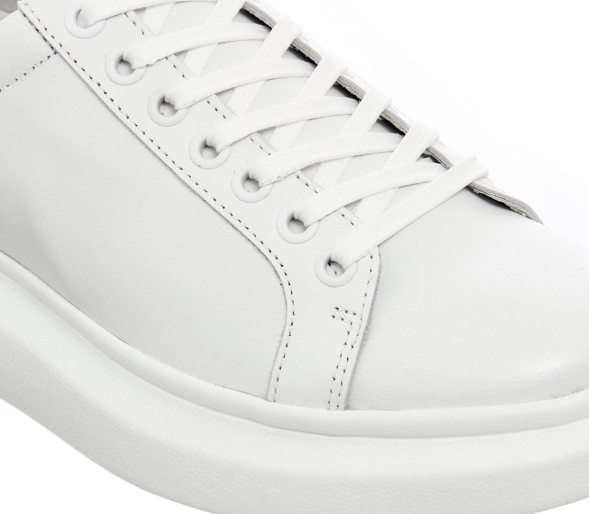 office white platform trainers