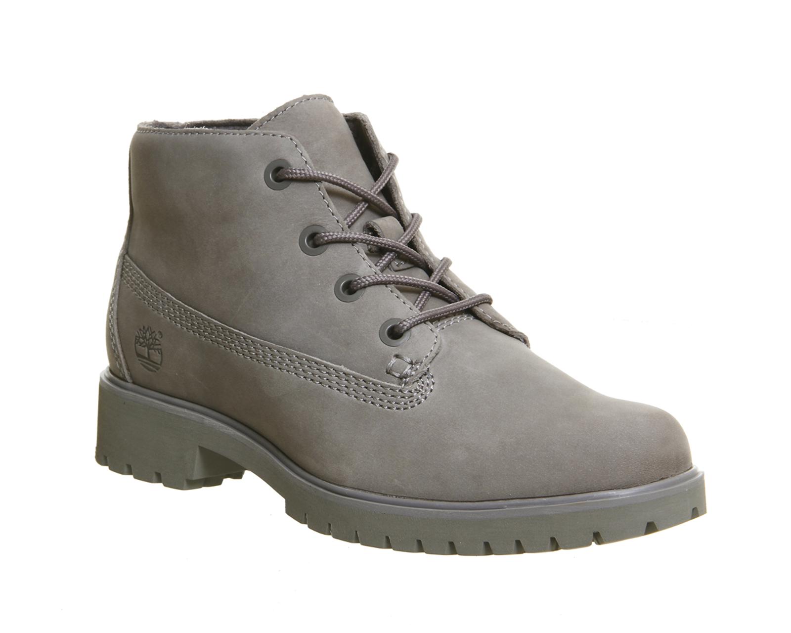 Timberland Leather Slim Nellie Chukka in Grey (Gray) - Lyst