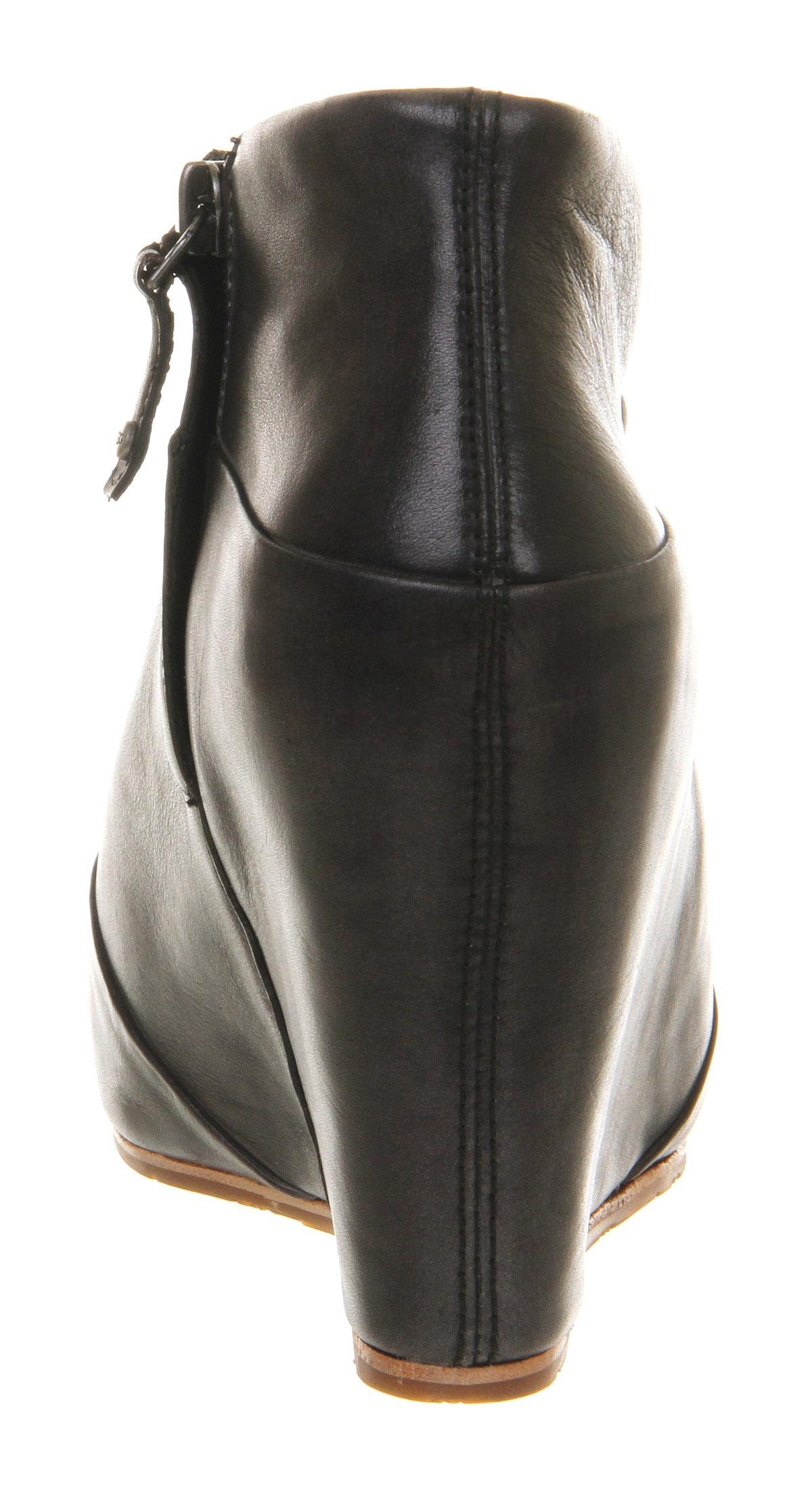 ugg leather wedge heel boots