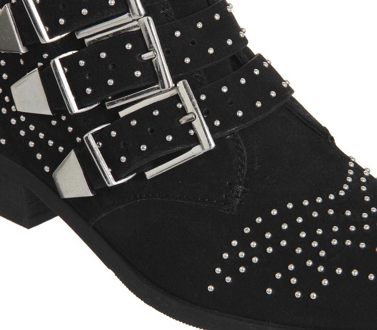 office lucky charm studded boots