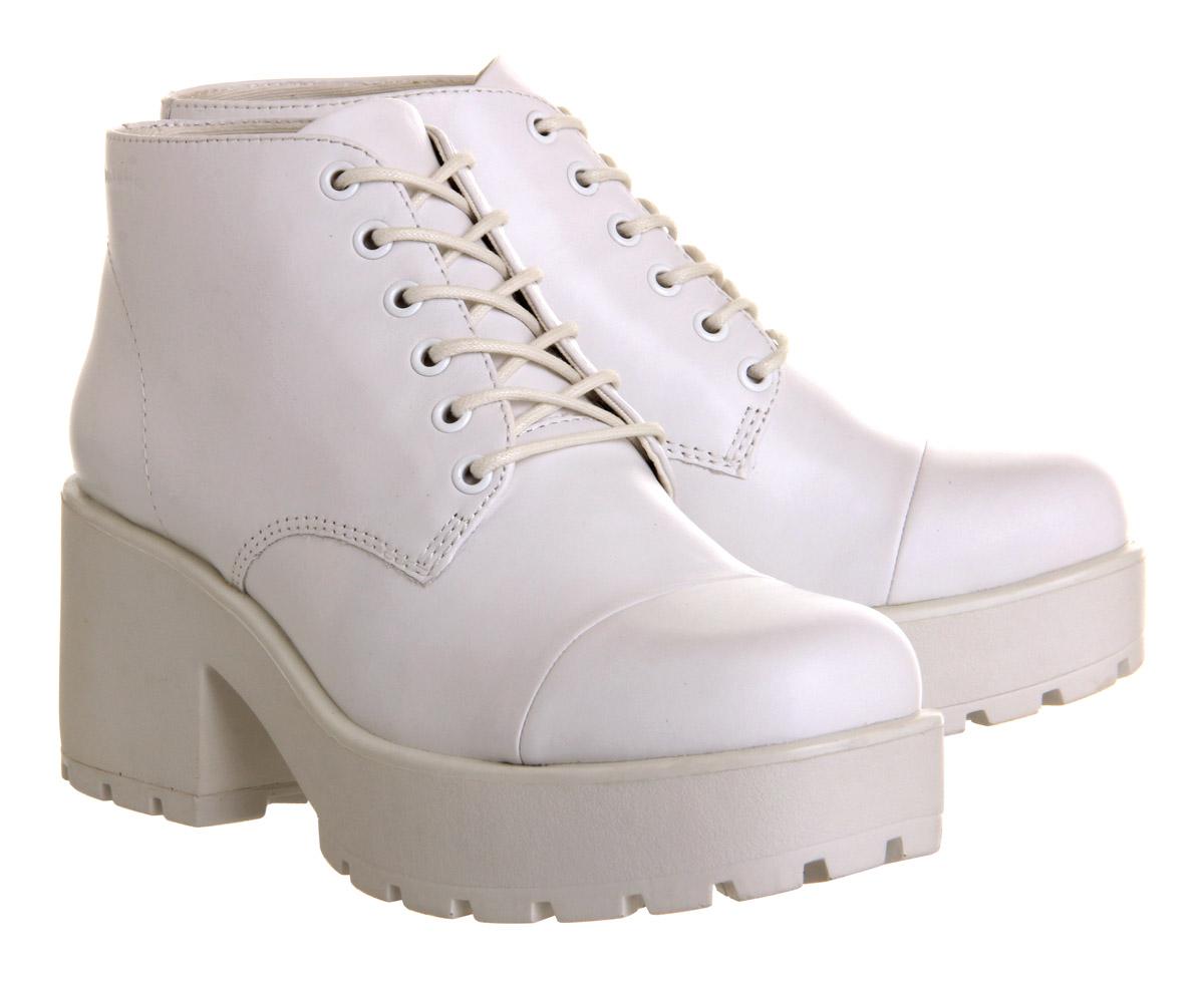 Vagabond Lace Up Boots in White Lyst