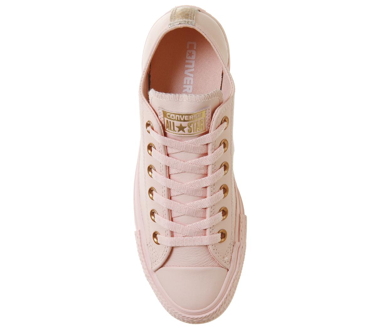 converse all star leather pink