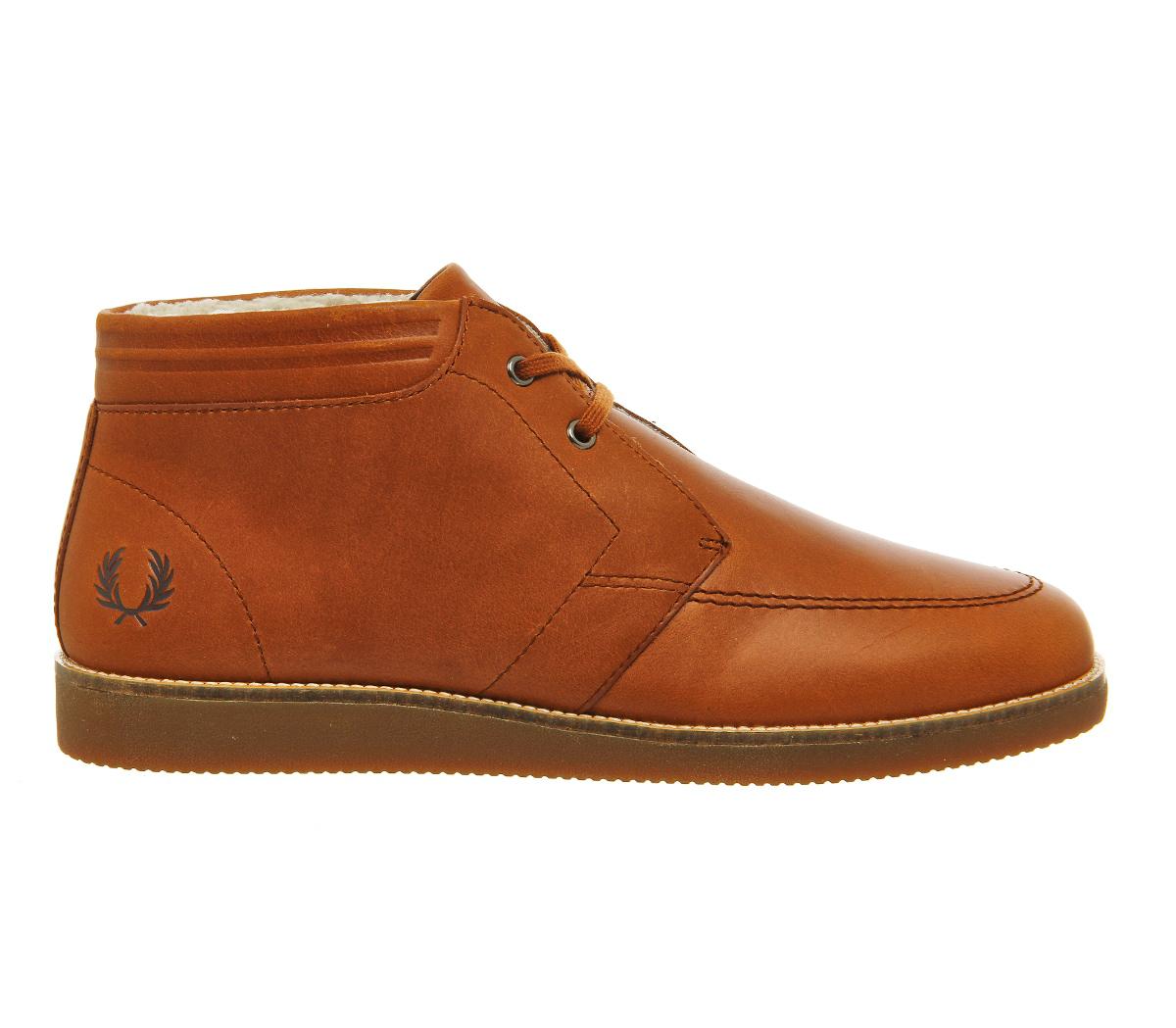 Fred Perry Leather Southall Mid Chukka Boots in Tan (Brown) for Men - Lyst