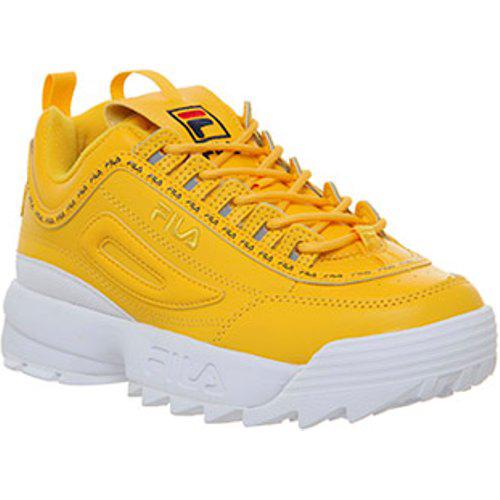 Fila Leather Disruptor Ii Premium Repeat in Yellow - Lyst