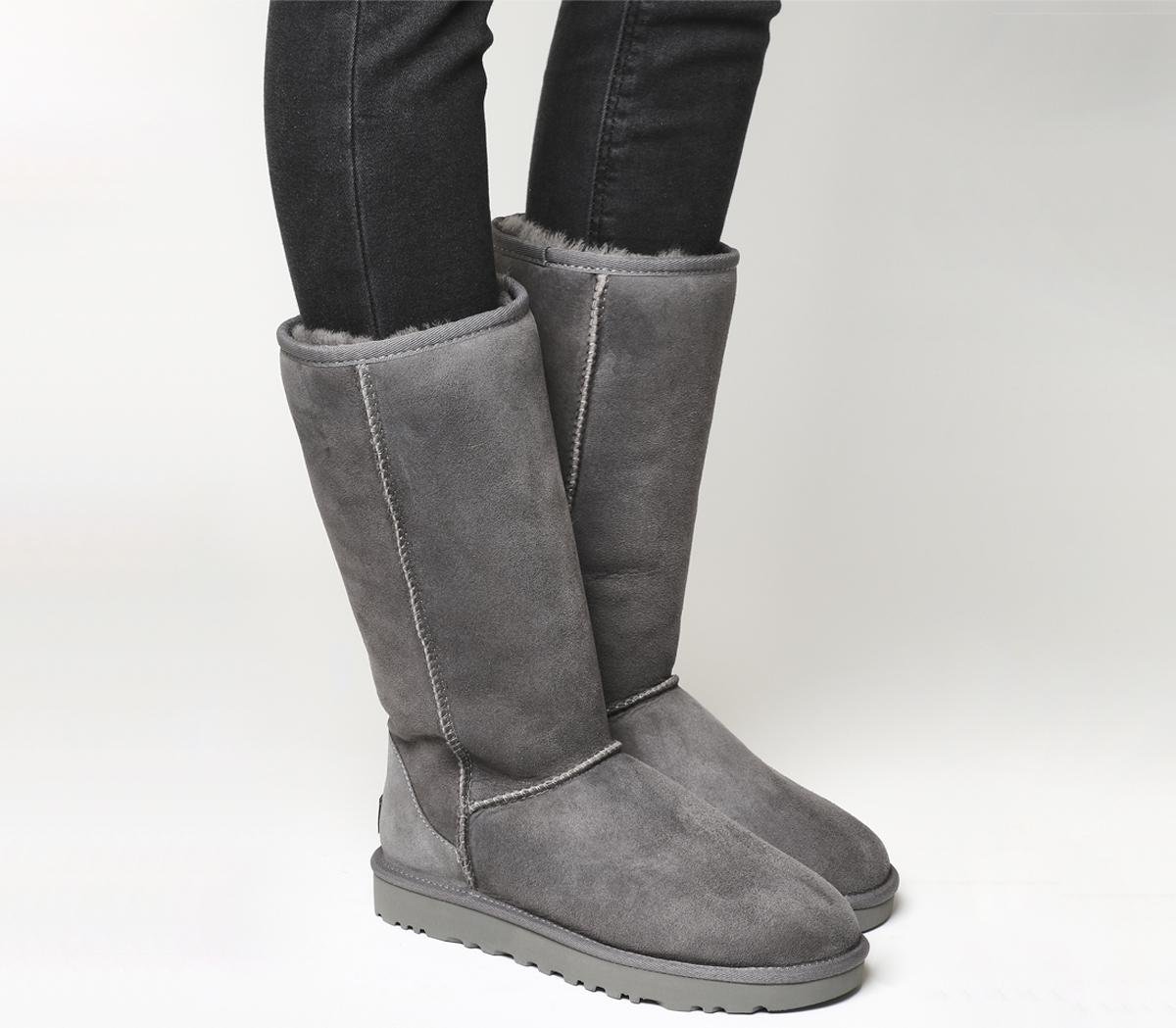 ugg grey tall boots