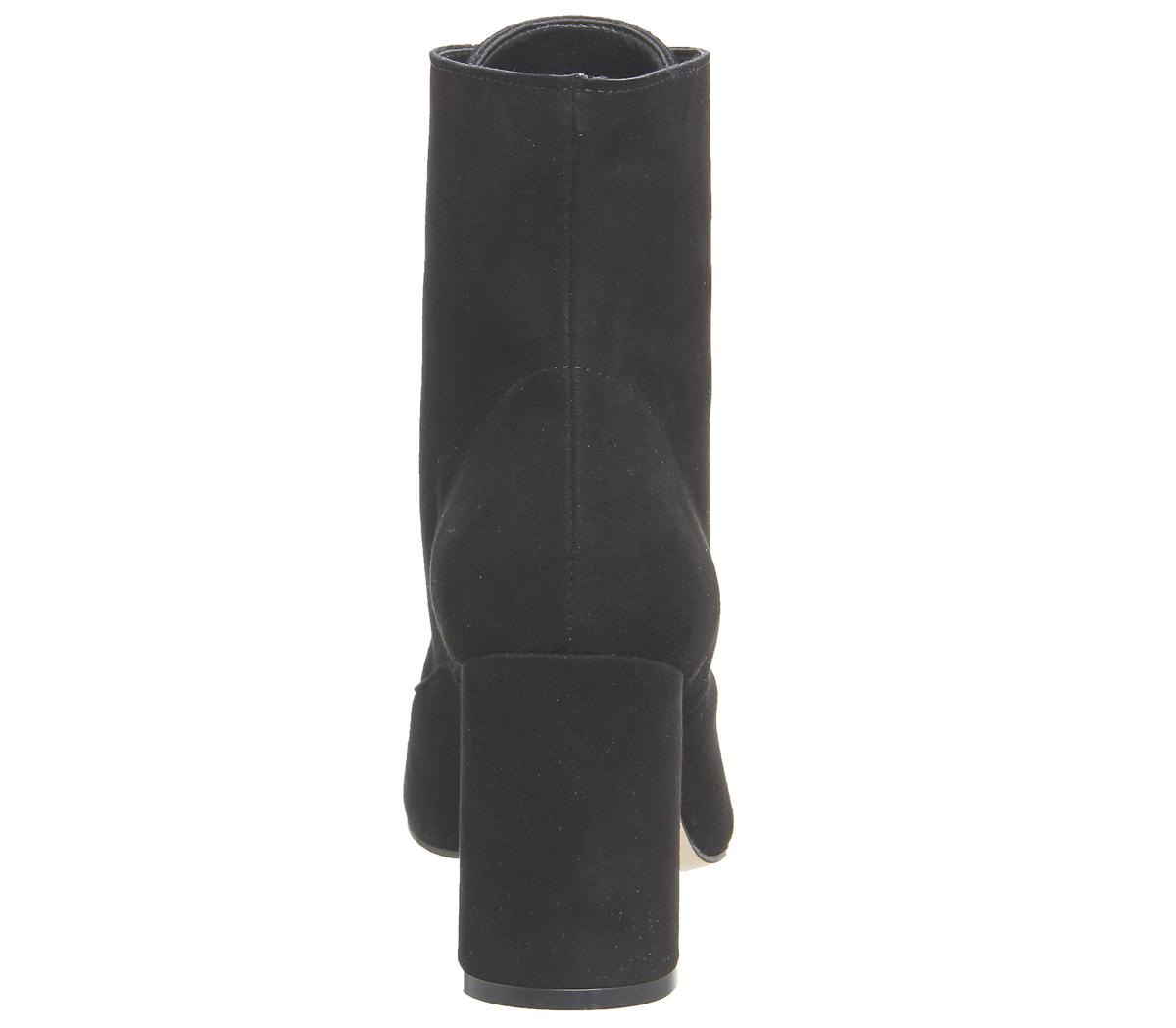 office aromatic block heel boots