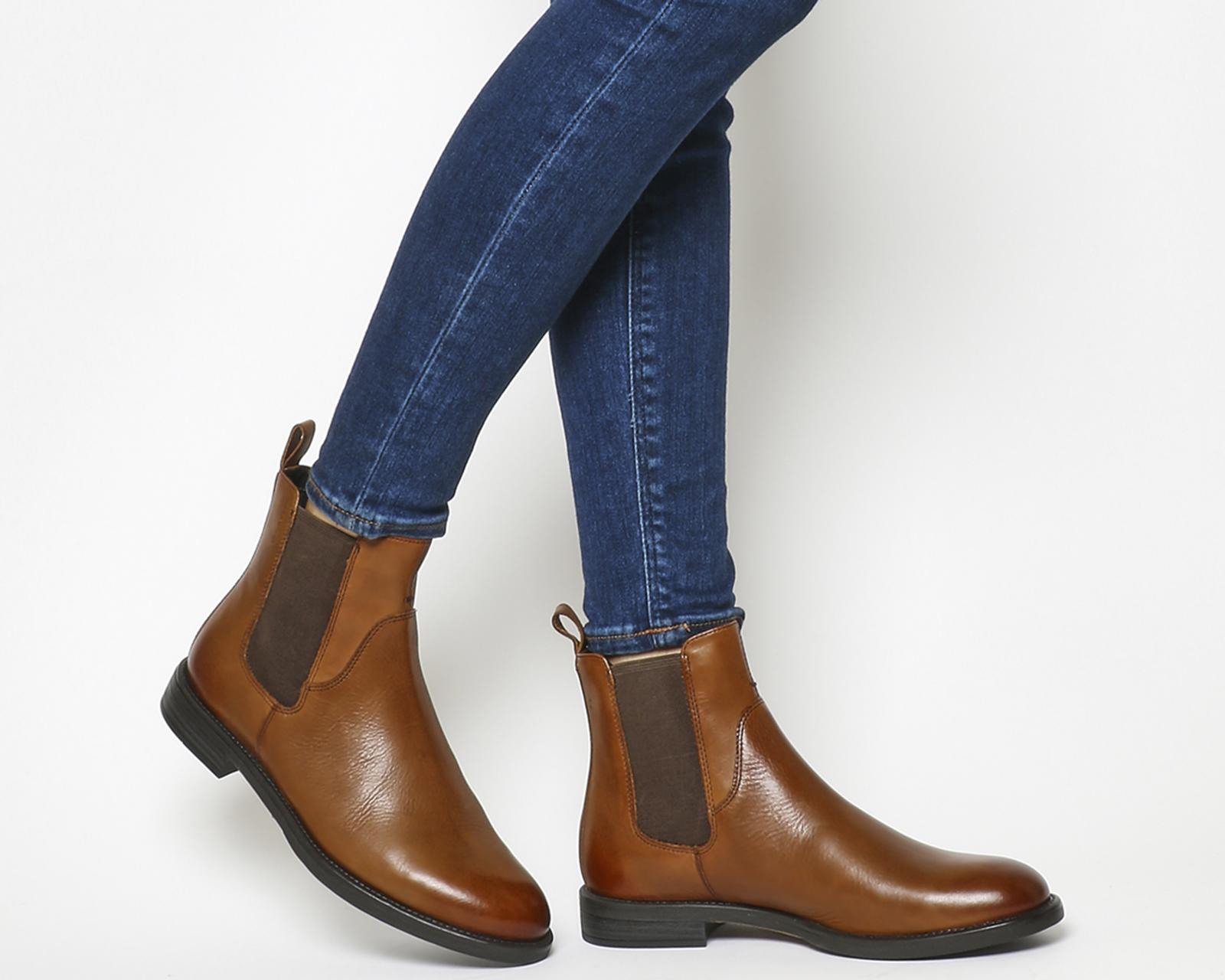 afregning omgive Feed på Vagabond Amina Chelsea Leather Boots in Cognac (Brown) - Lyst