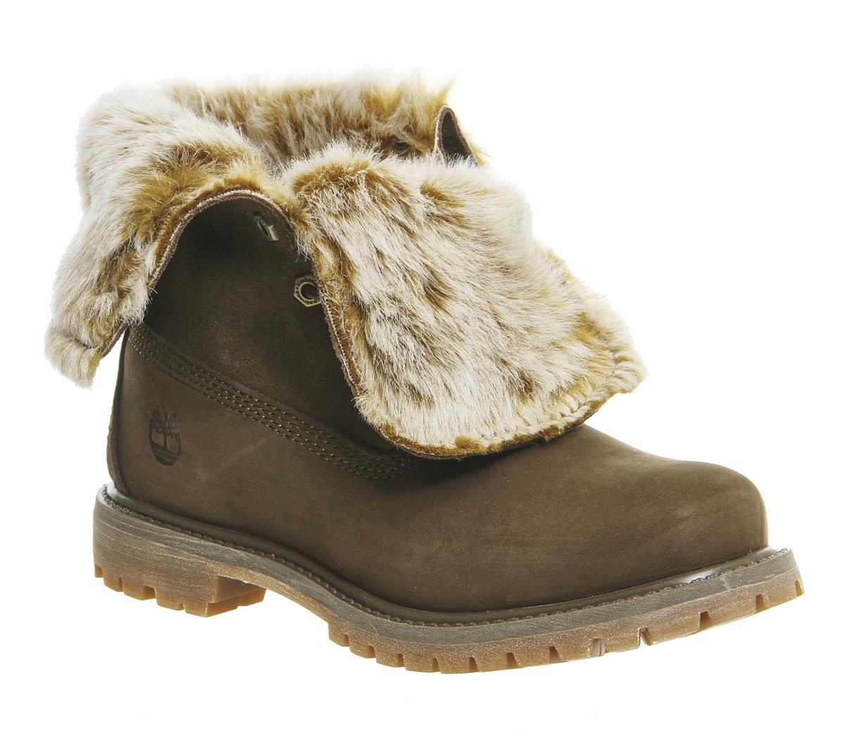 fold down fur boots