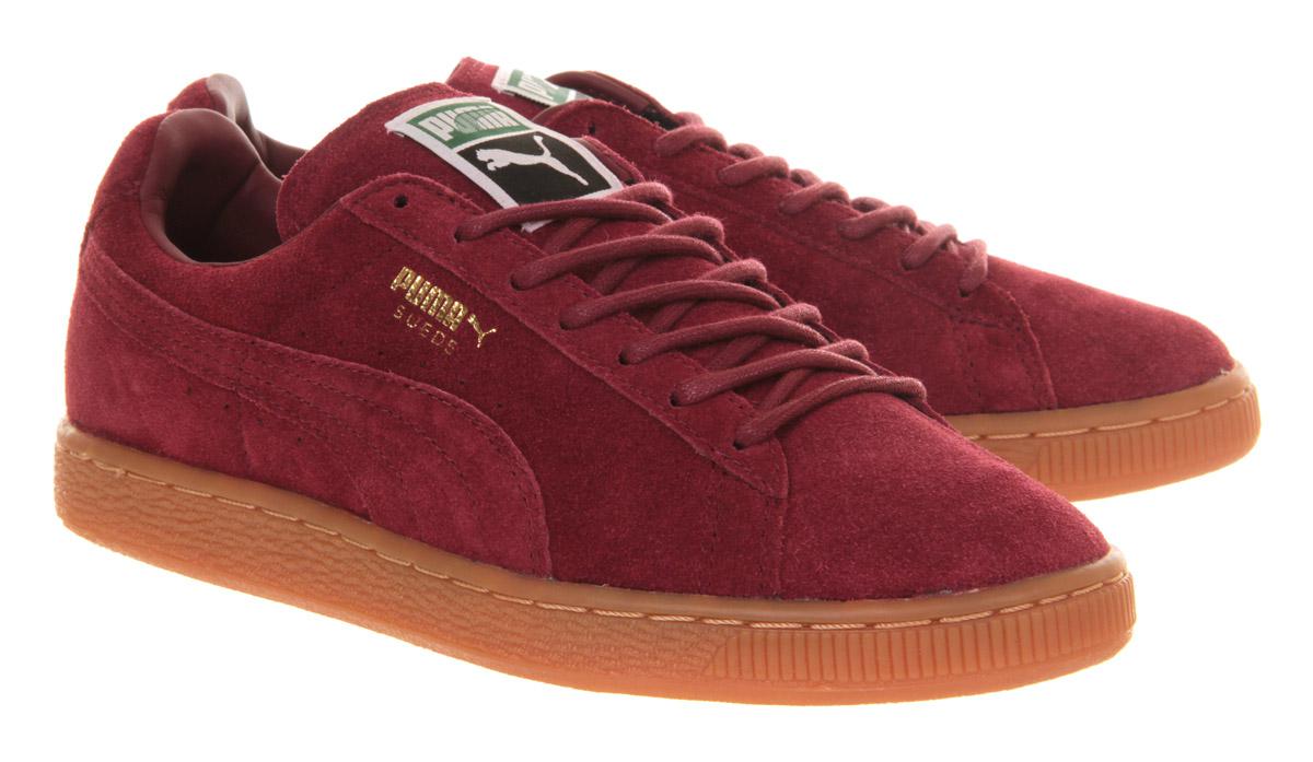 puma suede classic burgundy