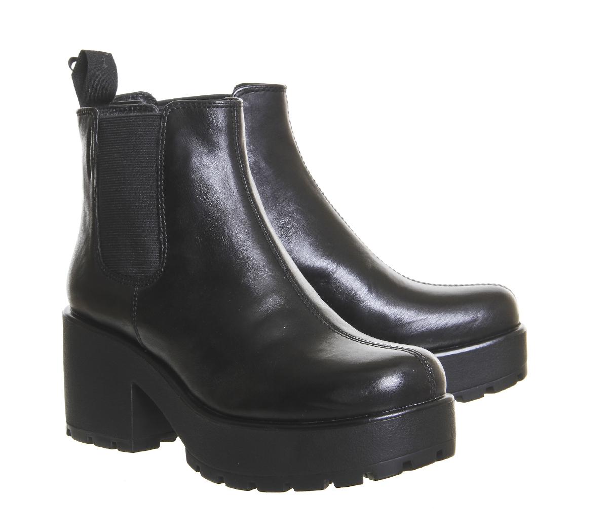 Vagabond Dioon Chunky Leather Chelsea Boots in Black Leather (Black) - Lyst