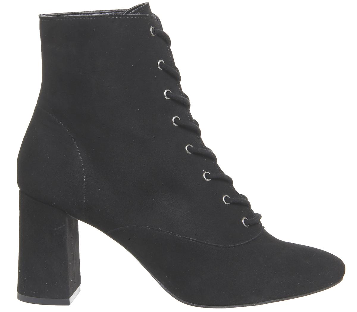 office aromatic block heel boots