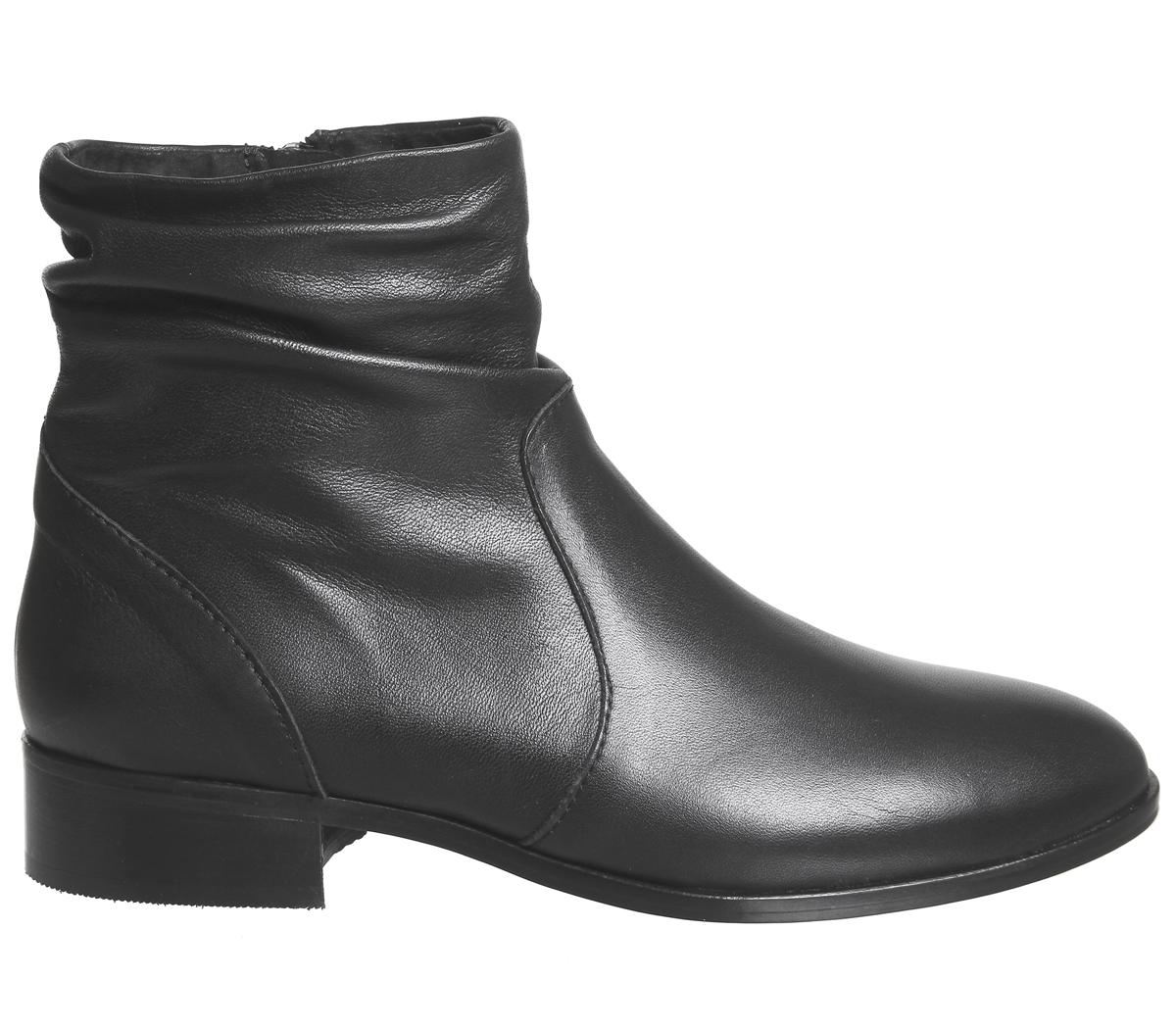 ruched flat boots