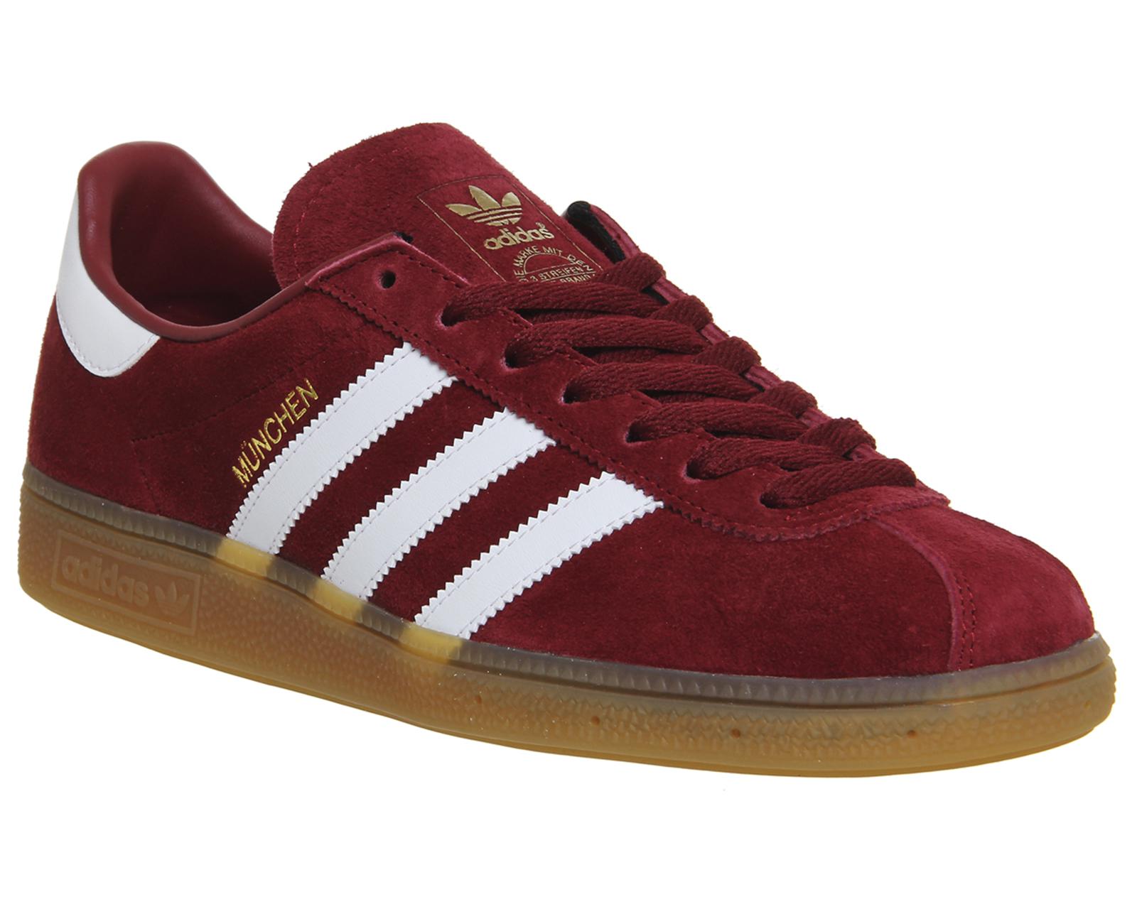 adidas Leather Munchen in Burgundy (Red) for Men - Lyst