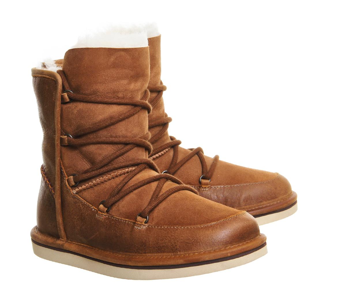 ugg womens lodge snow boots chestnut