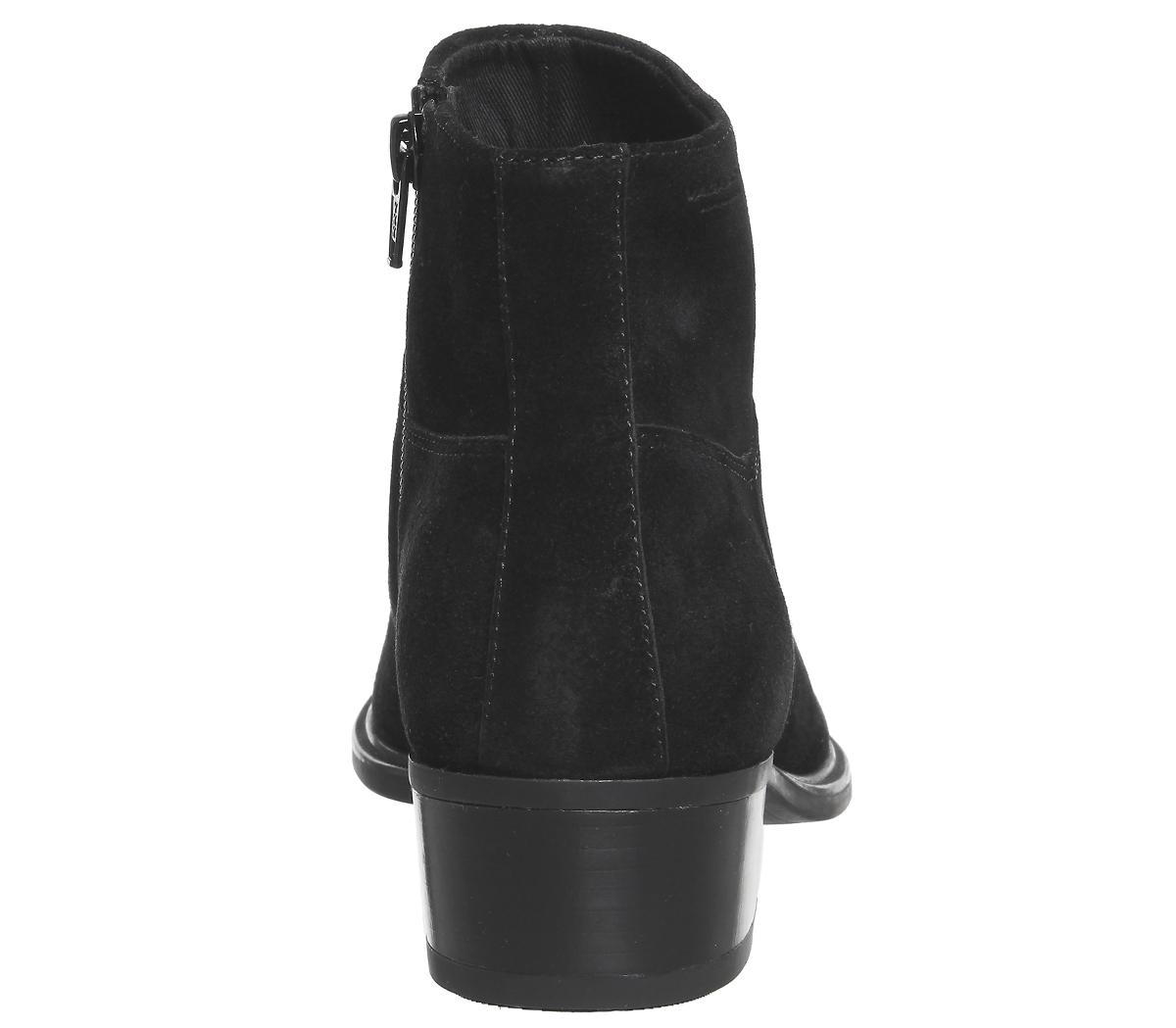 Vagabond Womens Meja Leather Buckle Zip Boot Black