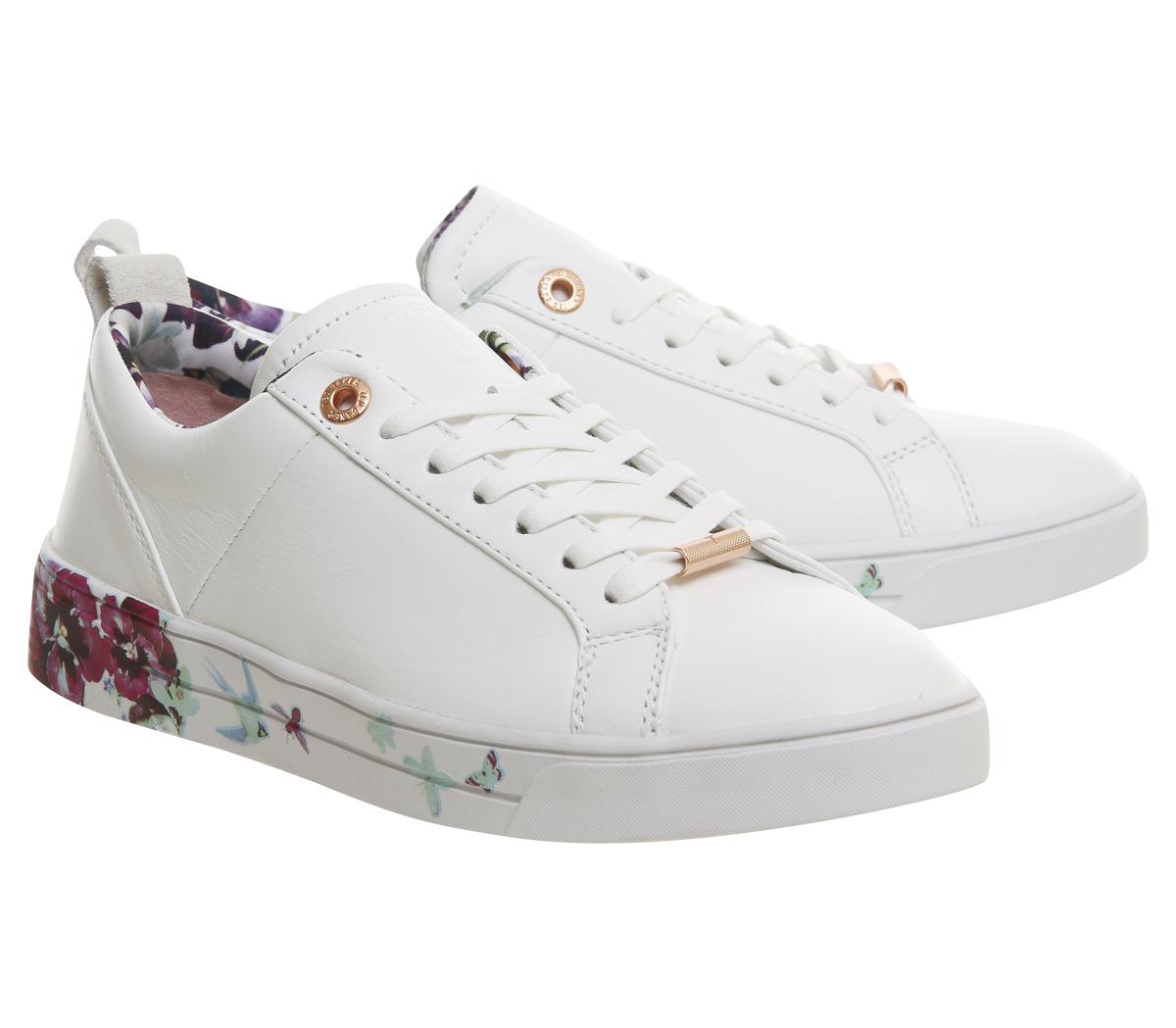 Ted Baker Leather Barrica Sneakers in White - Lyst