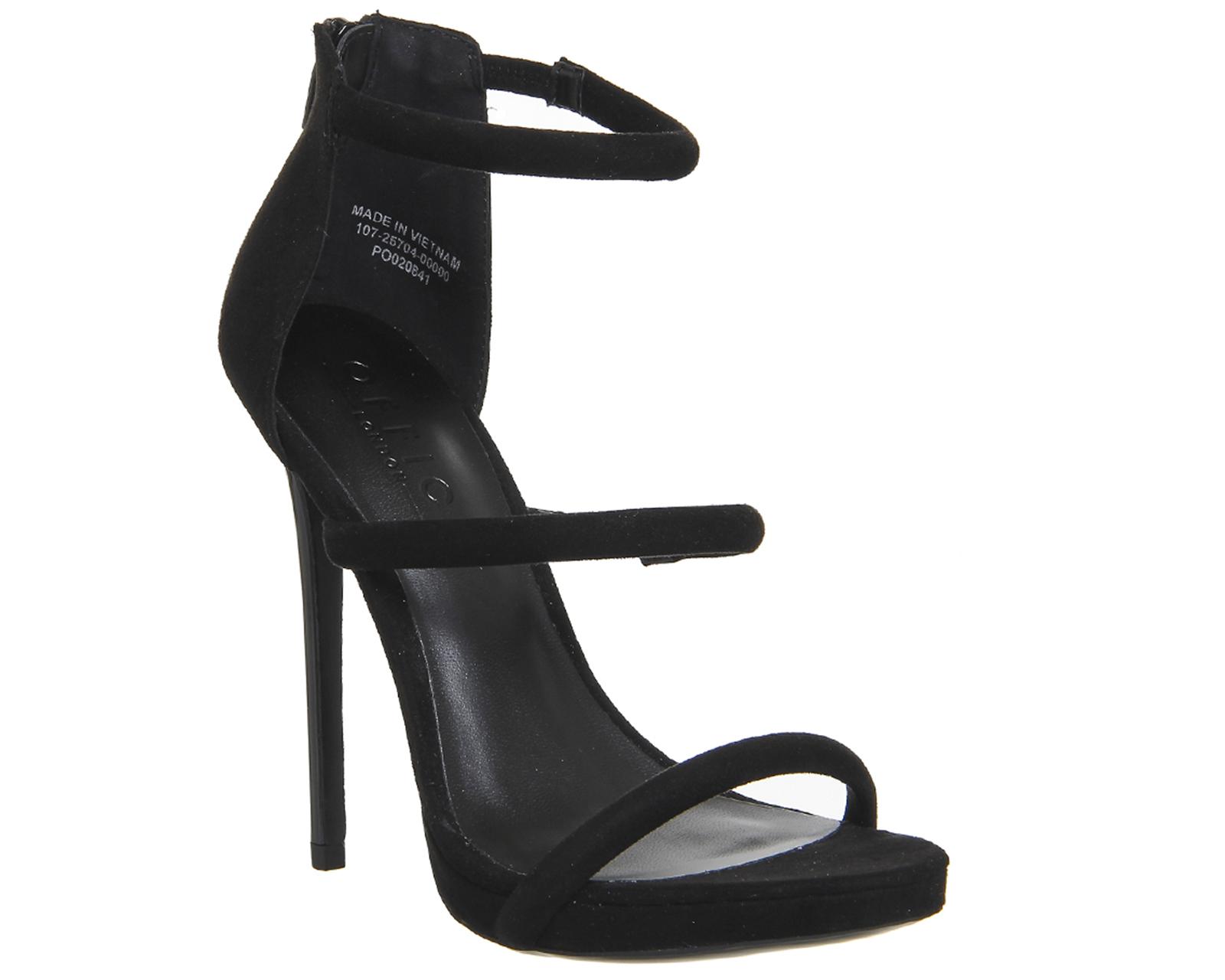 Suede Nectar 3 Strap Platform Sandals 