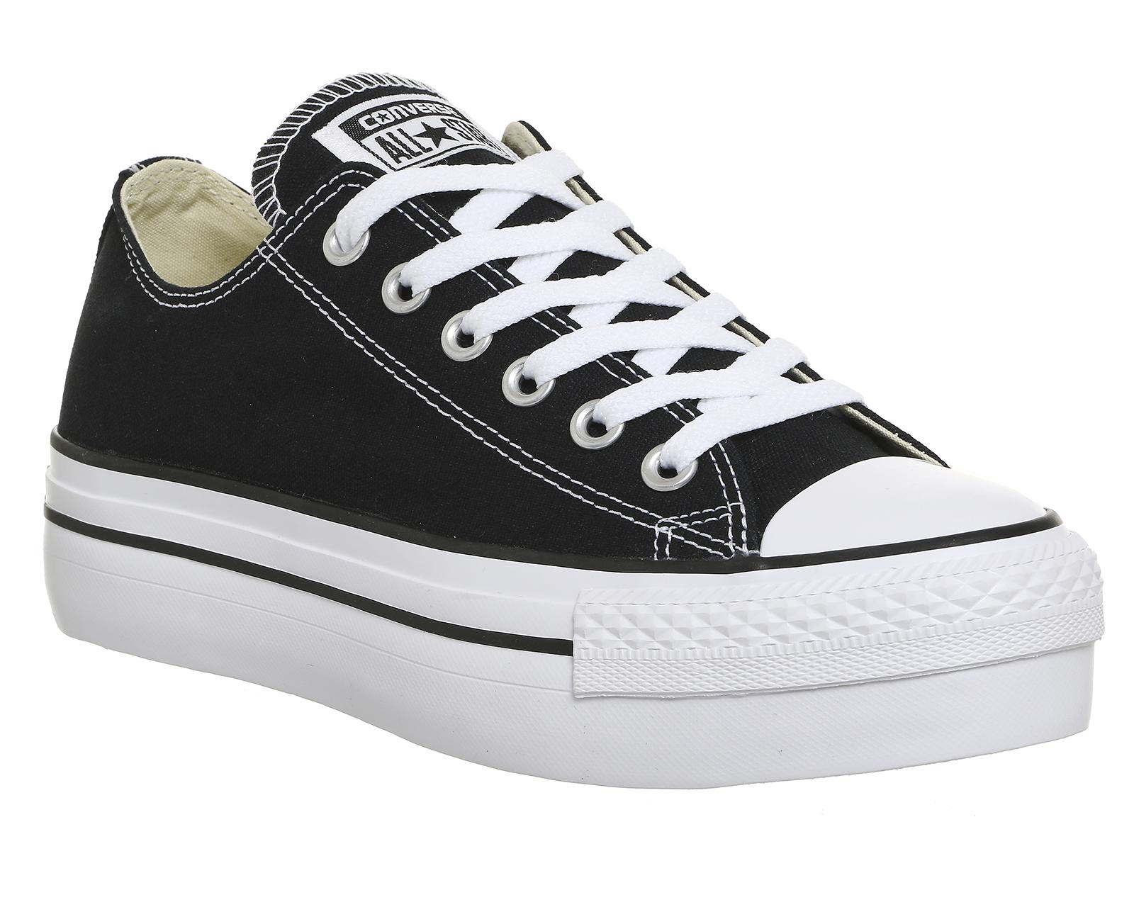 platform converse black low top