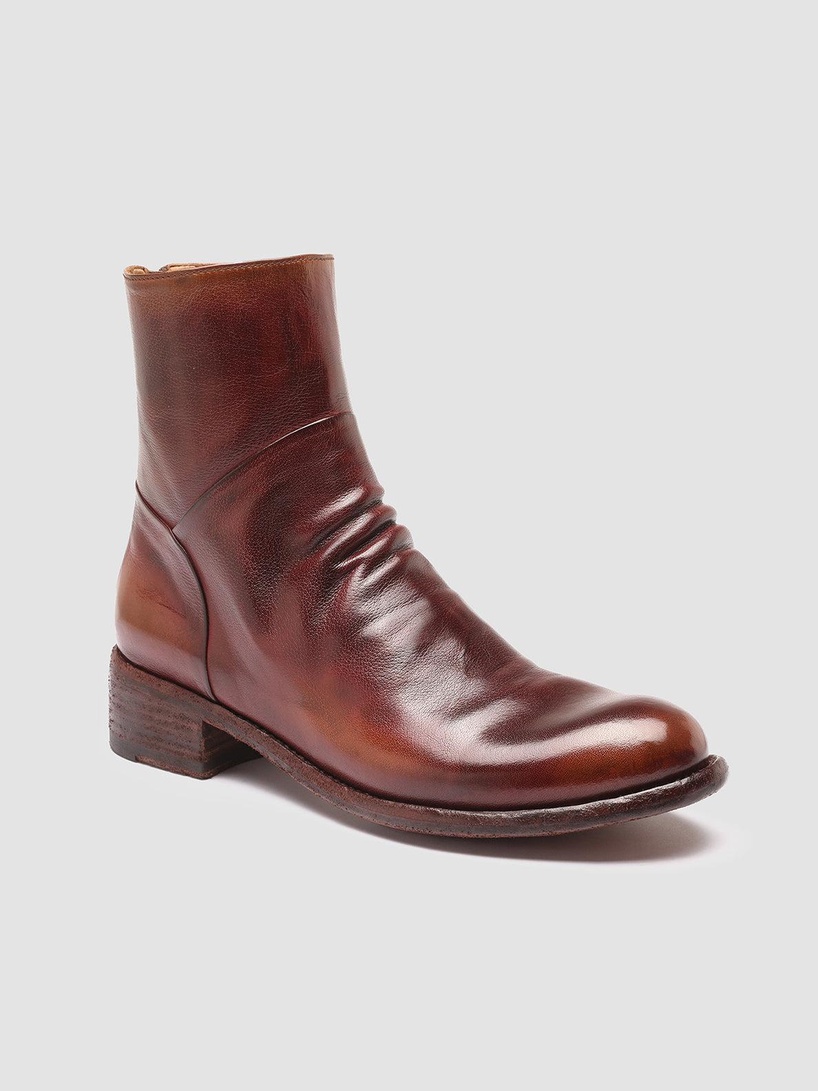 Officine Creative Lison 047 Tabacco/bordo - Leather Ankle Boots | Lyst