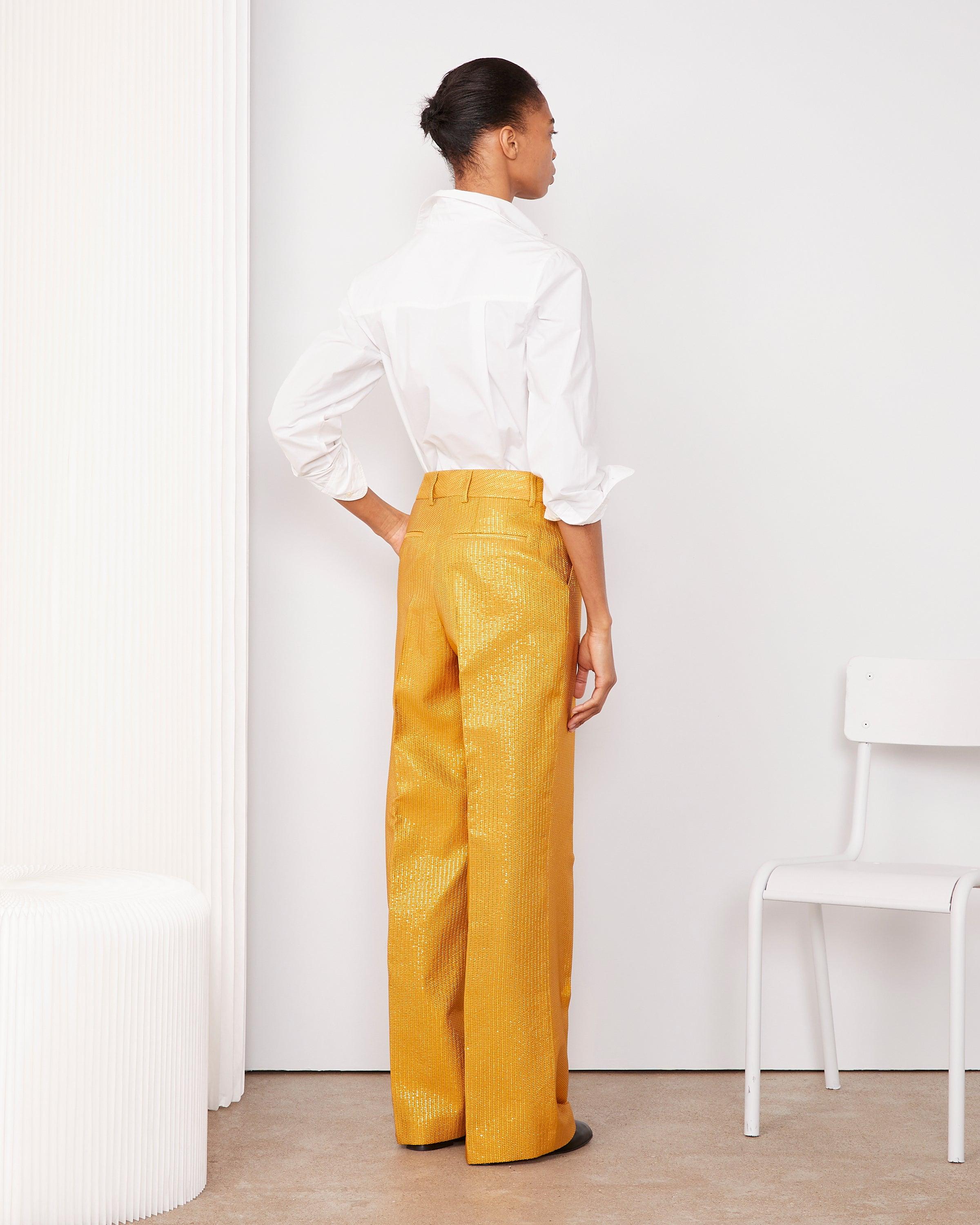 パンツ Officine Generale High-Waisted Wide Leg Pants With Double Officine Generale High-waisted Wide Leg Pants With Double